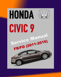 Honda CIVIC 9 FB/FG 2011-2016 Full Manual Set – Repair & Maintenance Manual