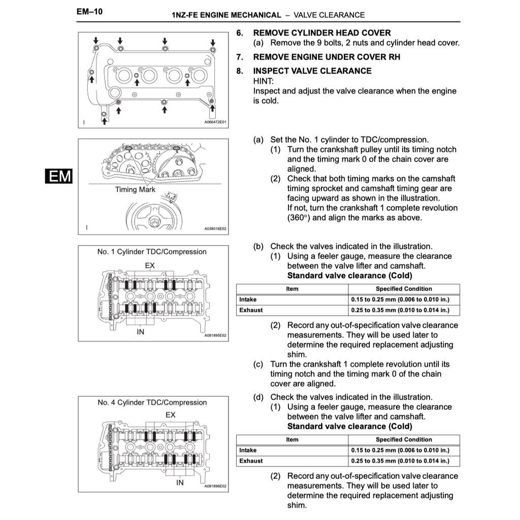 Toyota IST Scion XA NCP61 2004-2007 Full Manual Set – Repair & Maintenance Manual - page 9
