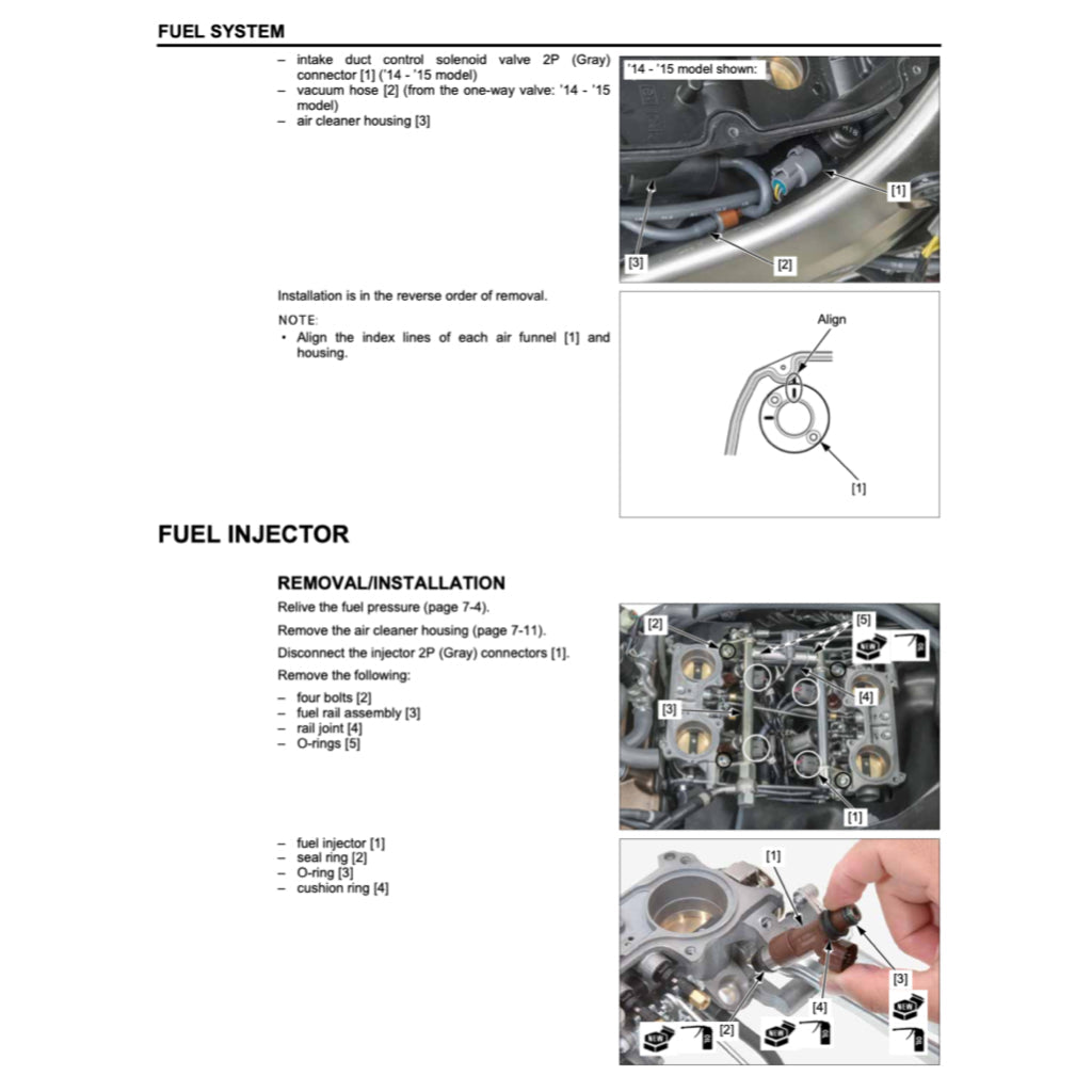 Honda VFR800 F INTERCEPTOR 2014-2022 Full Manual Set – Repair & Maintenance Manual and User Handbook - page 9
