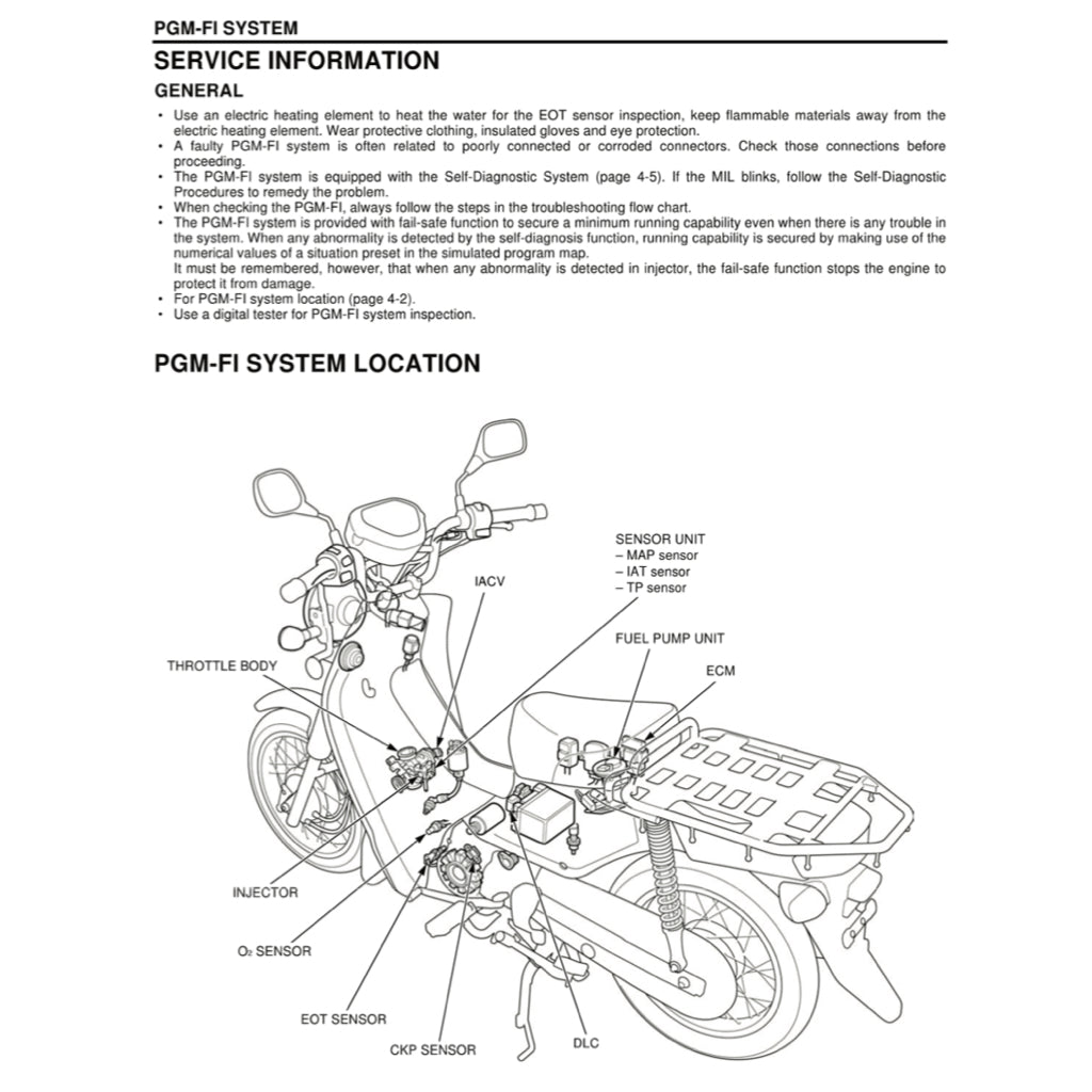 Honda SUPER CUB NBC110 2013-2018 Full Manual Set – Repair & Maintenance Manual and Spare Parts Catalog and User Handbook - page 8